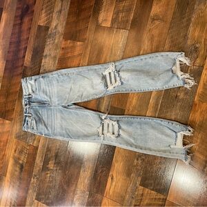 Distressed Light Blue Jeans